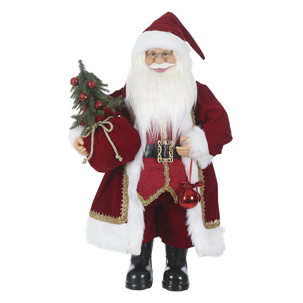 NOEL NATAL EM PE CLASSICO (VERMELHO BRANCO) 60cm