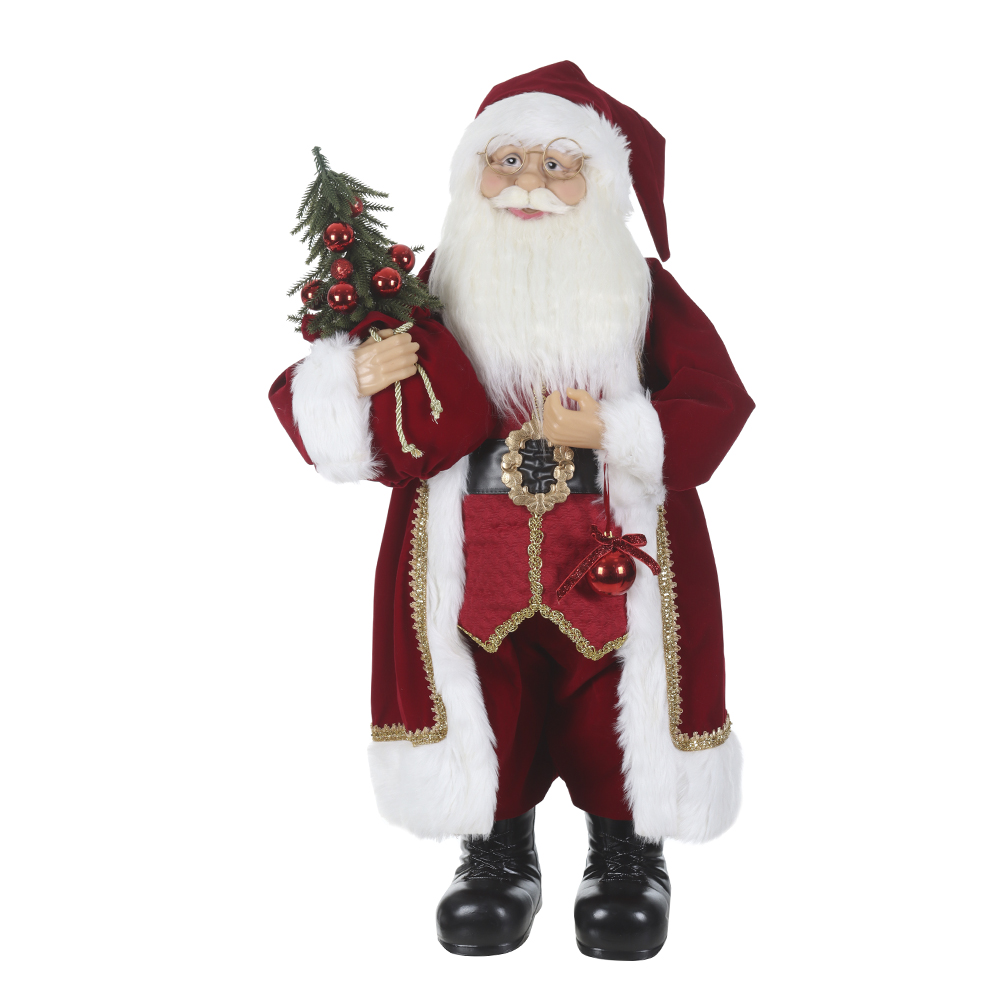 NOEL NATAL EM PE CLASSICO (VERMELHO BRANCO) 80cm