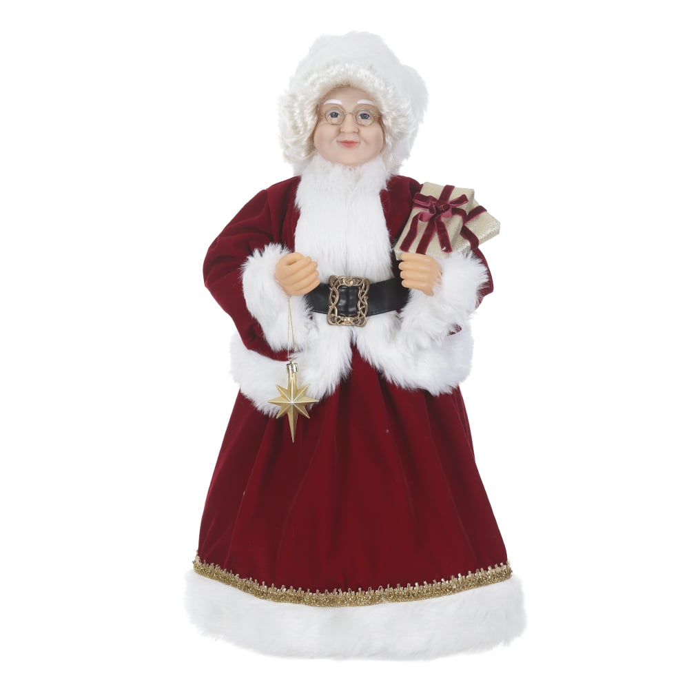 MAMAE NOEL EM PE CLASSICA (VERMELHO BRANCO) 60cm