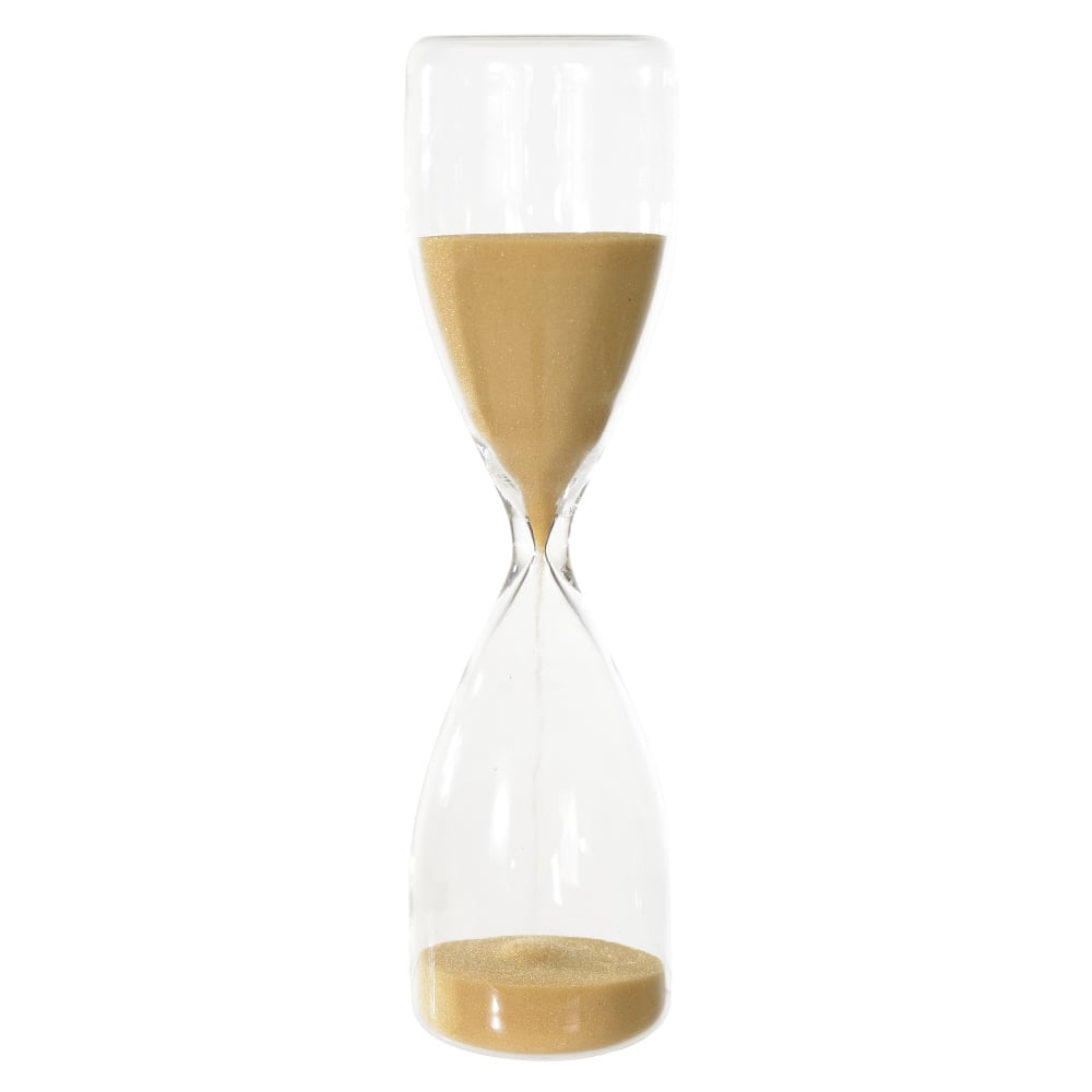 AMPULHETA VIDRO 10 MINUTOS (TRANSPARENTE BEGE) 19cm 5d