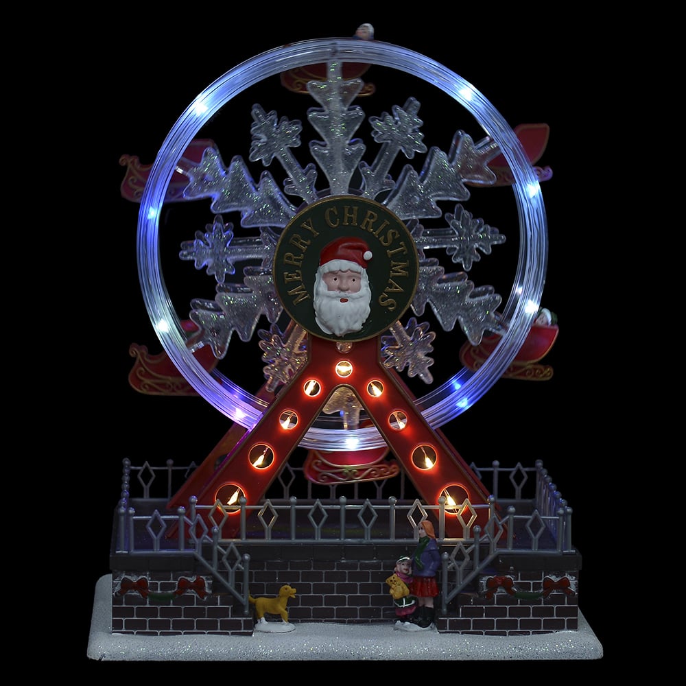 NATAL RODA GIGANTE MOVIMENTO  SOM E LUZ (COLORIDO) 26,5X19,5X31,5CM