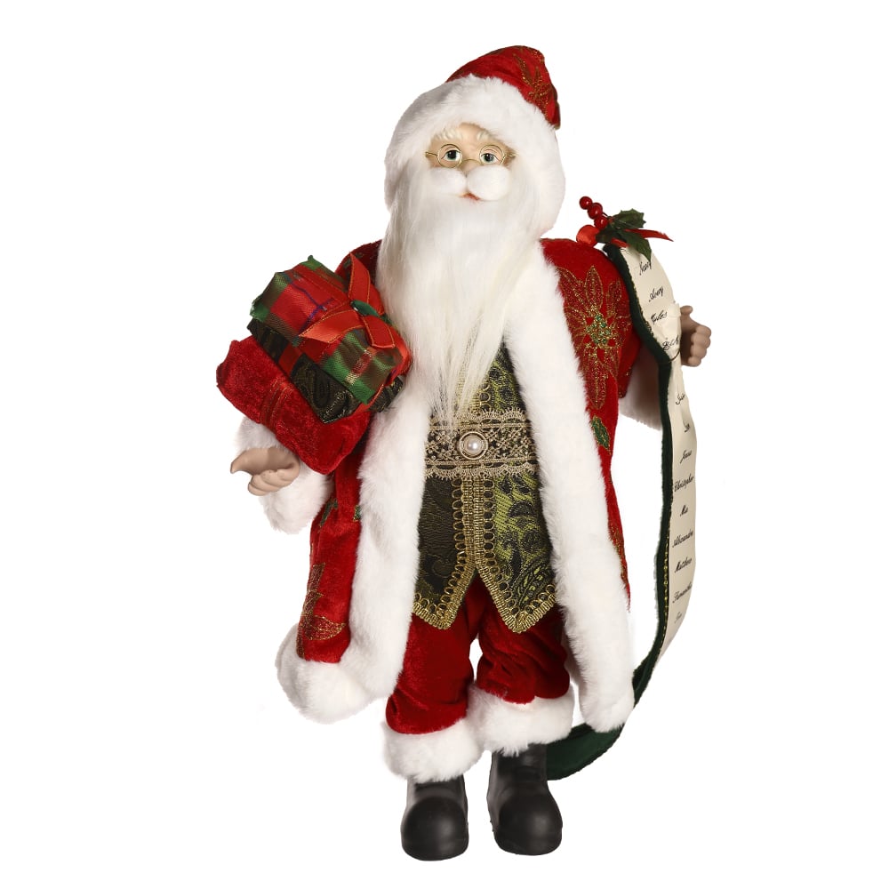 PAPAI NOEL NATAL CLASSICO EM PE (VERMELHO VERDE) 45cm