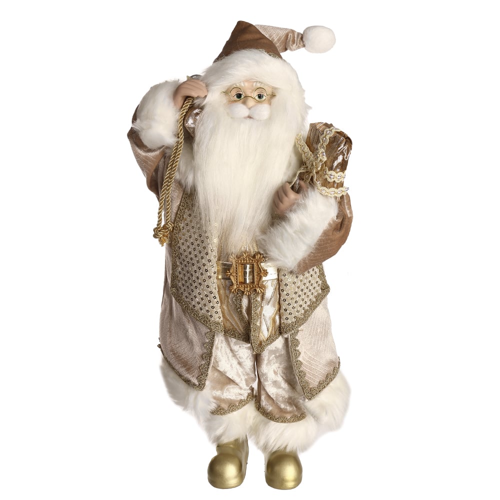 PAPAI NOEL NATAL EM PE (CHAMPANHE DOURADO) 45cm