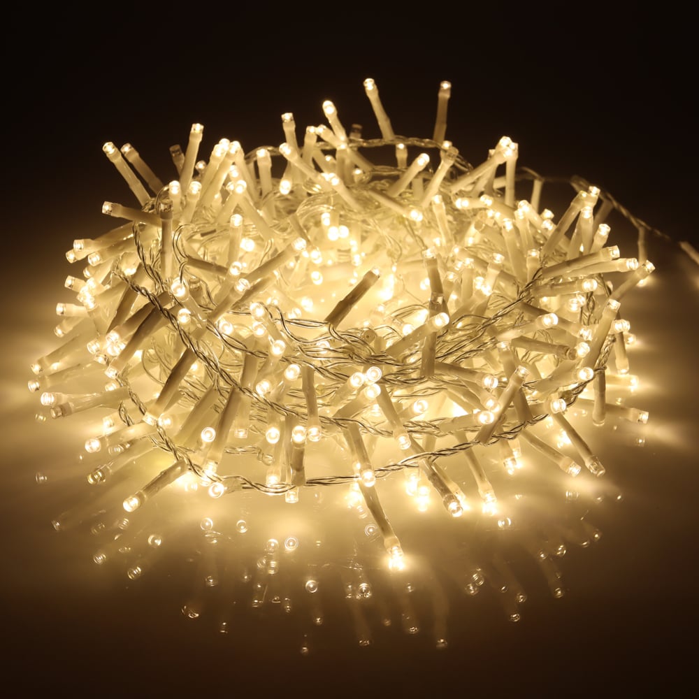 CORDAO 500 LED USO EXTERNO FIO PVC BIVOLT C/STROBO (BRANCO QUENTE) 10m