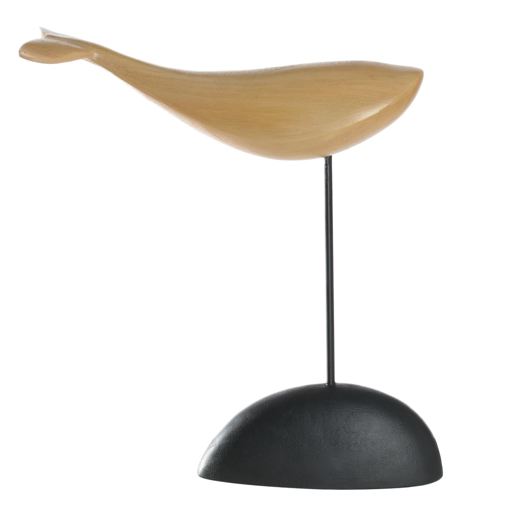 ESCULTURA DECORATIVA POLIRESINA PEIXE (BEGE) 21X18X3,5cm