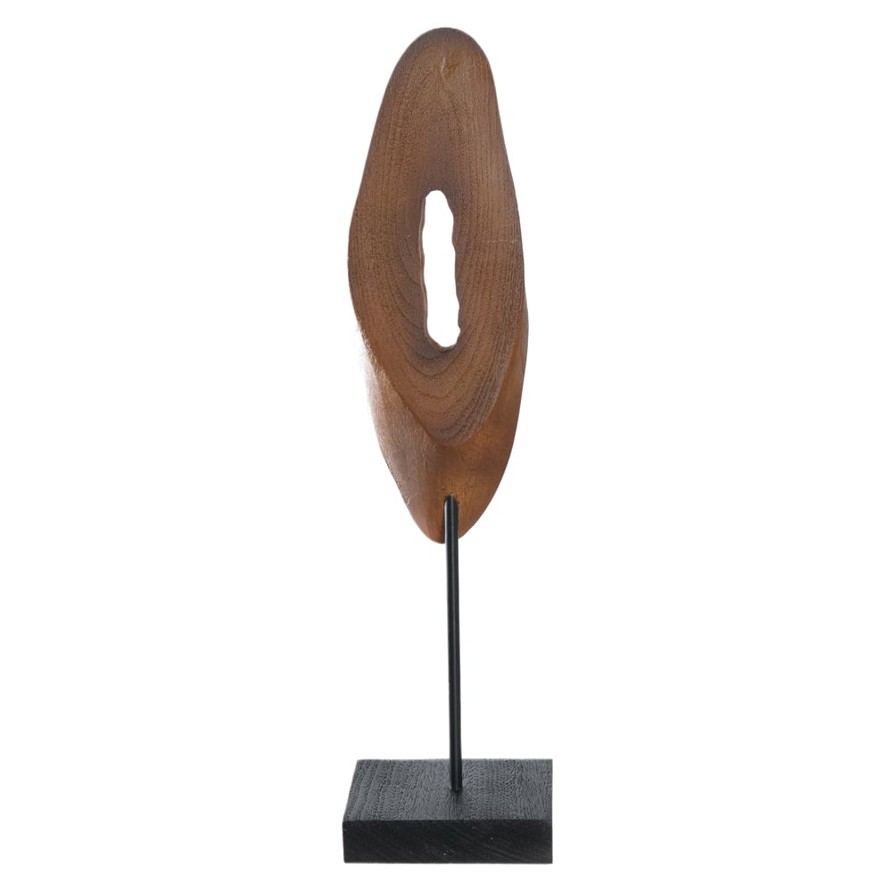 ESCULTURA DECORATIVA POLIRESINA ORGANICA (MARROM) 37X10X7,8cm