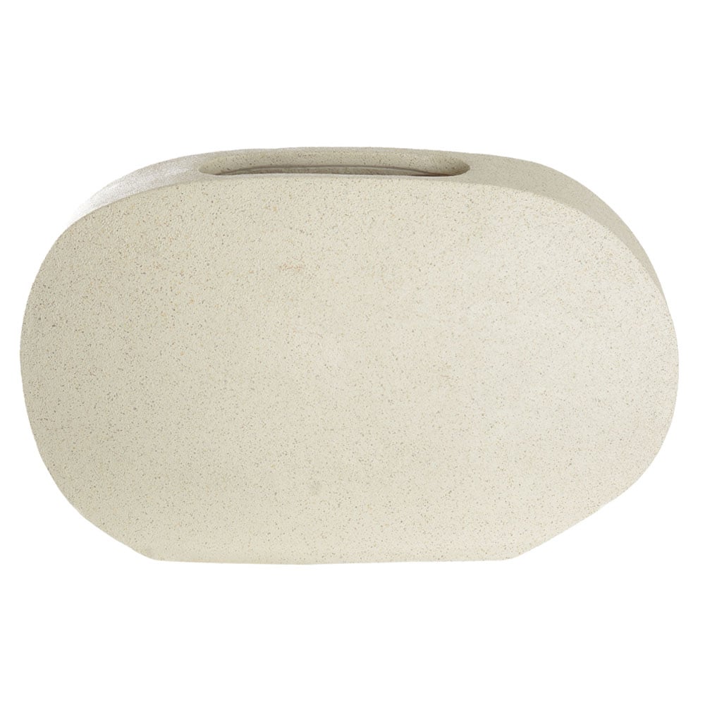 VASO DECORATIVO POLIRESINA ORGANICO (OFF WHITE) 18X29X9cm