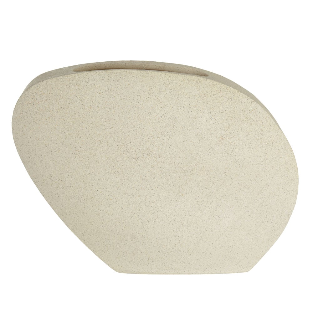 VASO DECORATIVO POLIRESINA ORGANICO (OFF WHITE) 25,5X34X12cm