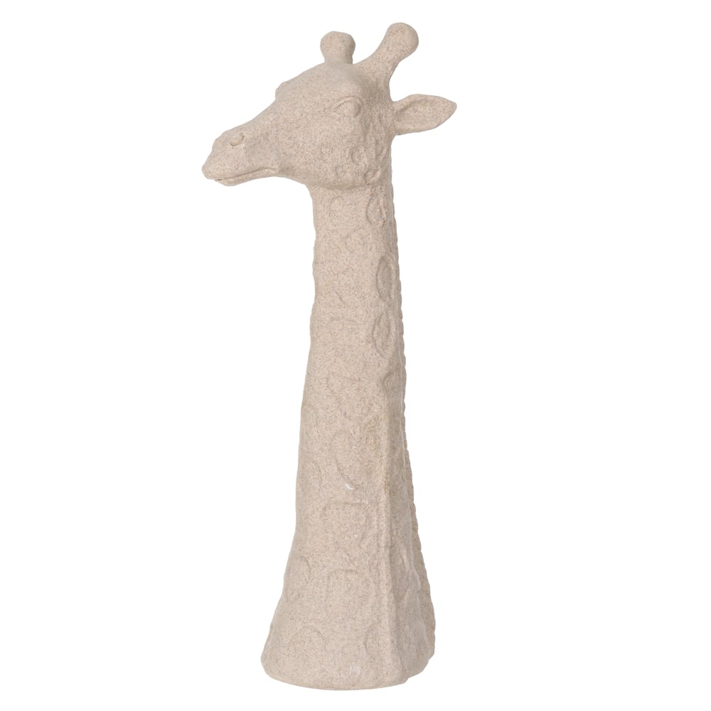 ESCULTURA DECORATIVA POLIRESINA GIRAFA (BEGE) 44,4X20,5X10,5cm