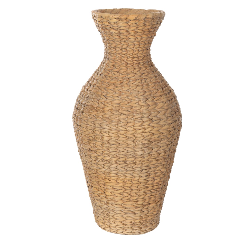 VASO DECORATIVO POLIRESINA TRAMAS (BEGE) 41,8X21X20cm