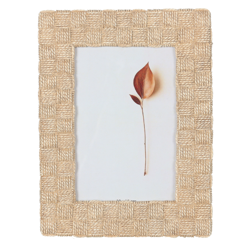 PORTA RETRATO POLIRESINA FTO  10X15CM (BEGE) 21,2X16,2X1,8cm
