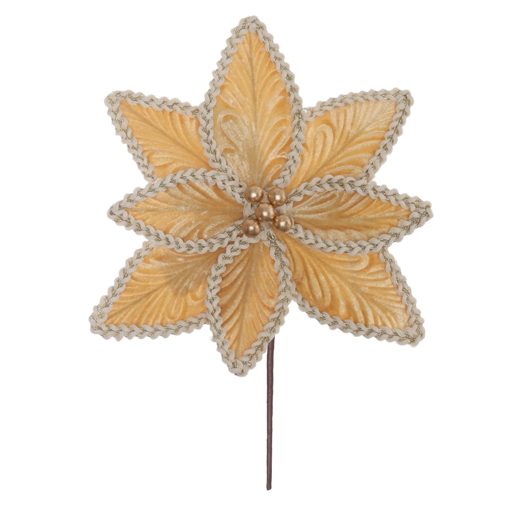 H.BICO DE PAPAGAIO NATAL AVELUDADO (DOURADO) 20cm 26d 8P