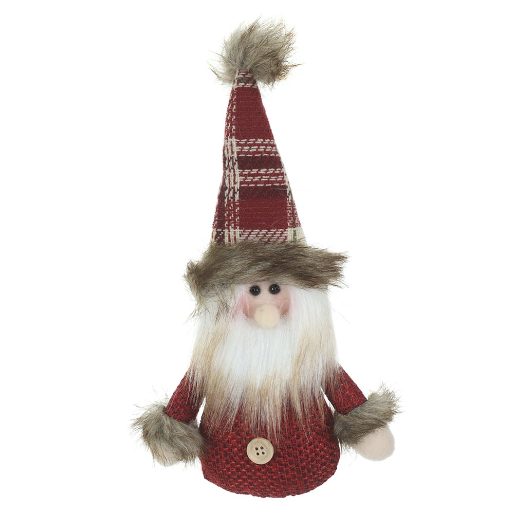 BONECO NATAL PAPAI NOEL (MARROM VERMELHO) 20cm