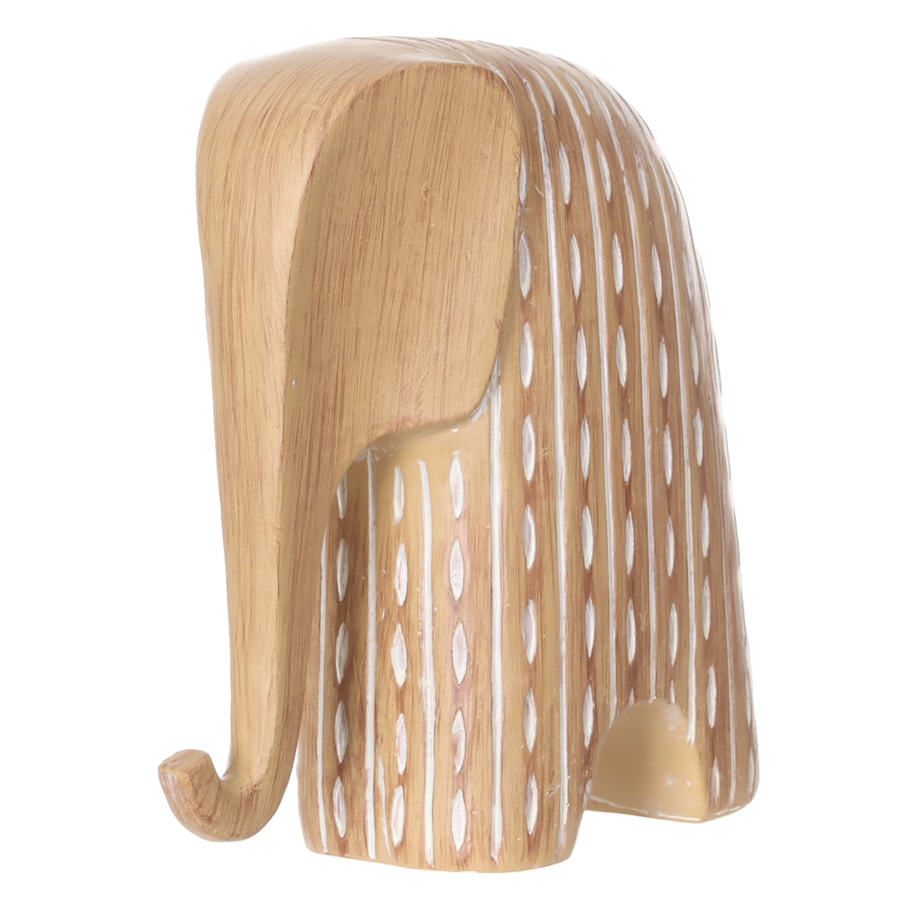 ESCULTURA DECORATIVA POLIRESINA ELEFANTE (BEGE) 17X16,5X7cm