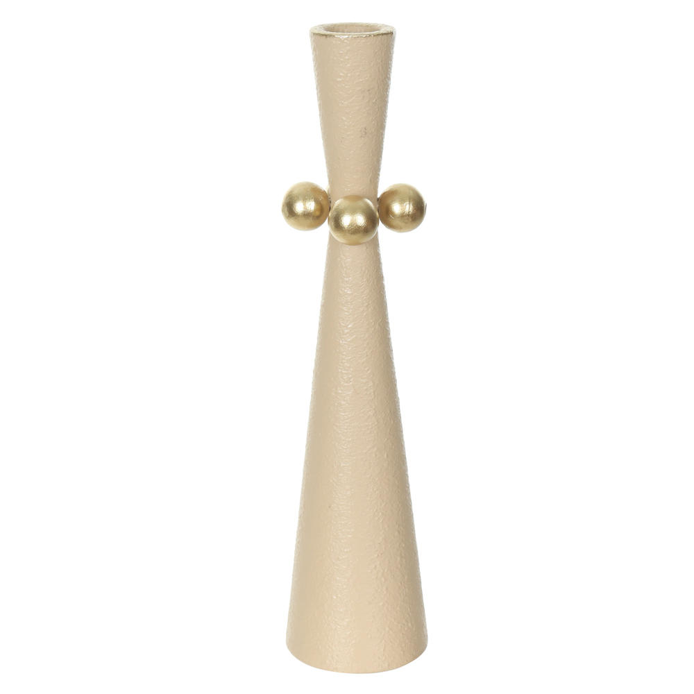 VASO DECORATIVO METAL BALLS (BEGE DOURADO) 26cm 6d