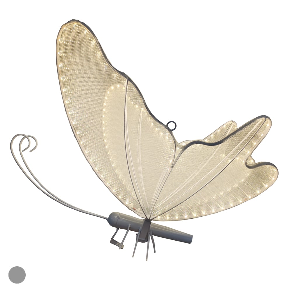 LUZ DECOR BORBOLETA BIVOLT (BRANCO QUENTE) 40cm