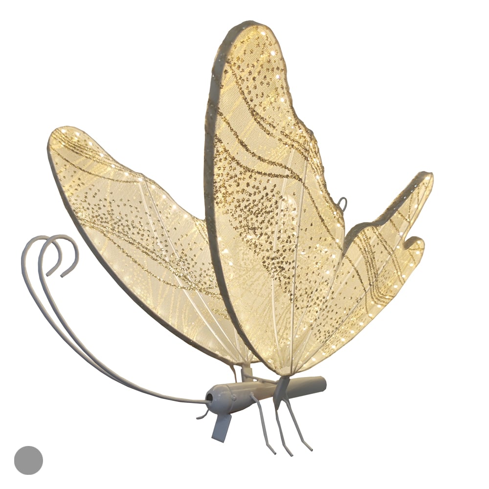 LUZ DECOR BORBOLETA BIVOLT (BRANCO QUENTE) 40cm