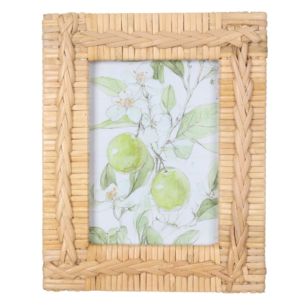 PORTA RETRATO MDF FTO  13X18CM RATTAN (BEGE) 25X20X1,5cm
