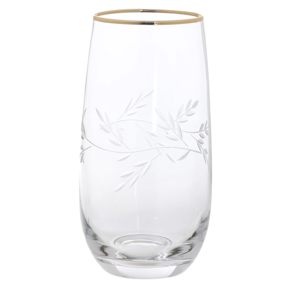 CJ COPOS 520ml 15X7,8cm C/4 PCS POESIA (TRANSPARENTE BD.DOURADA)
