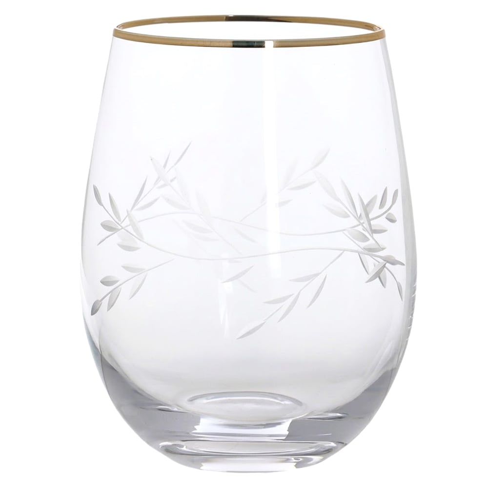 CJ COPOS 540ml 12X9,2cm C/4 PCS POESIA (TRANSPARENTE BD.DOURADA)