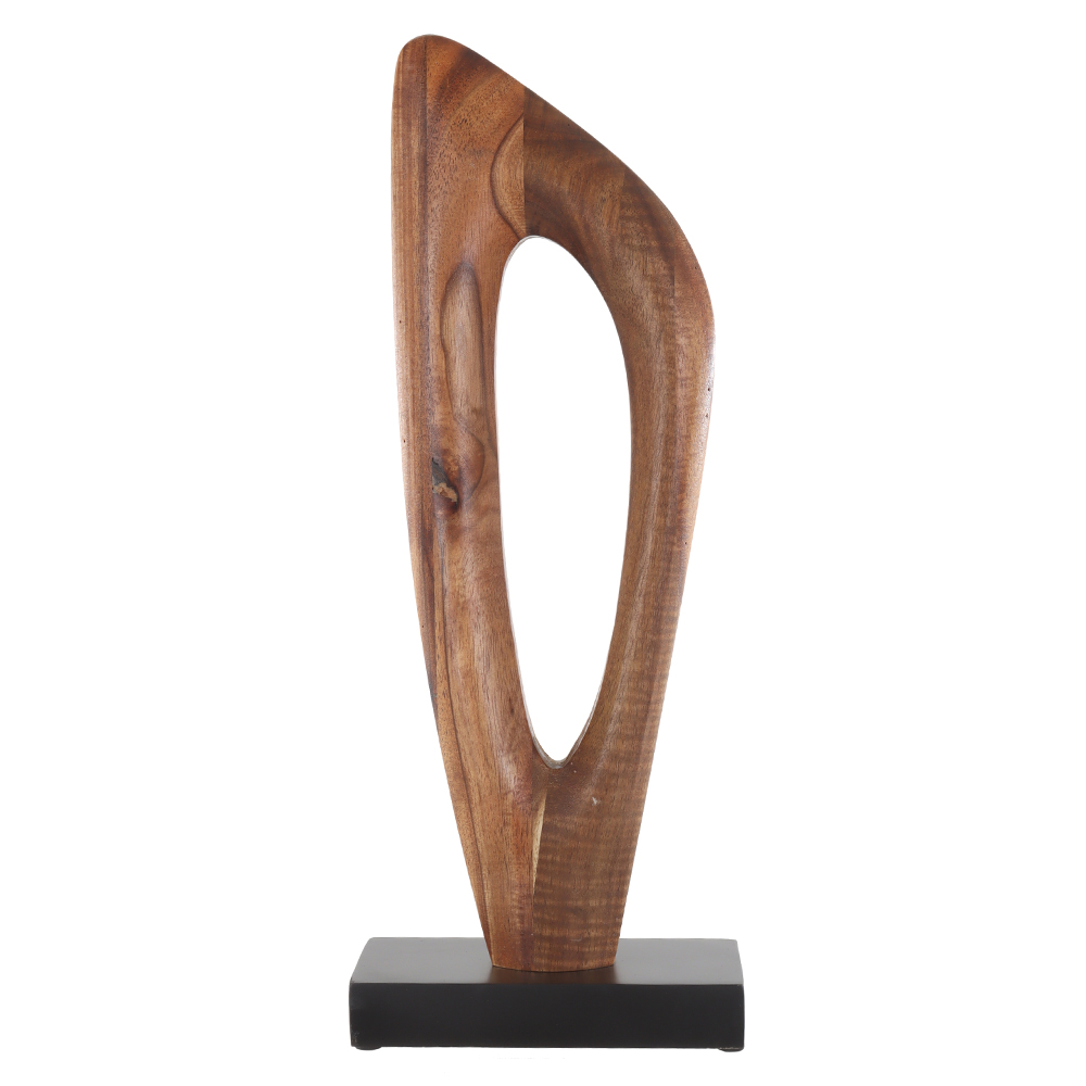 ESCULTURA DECORATIVA MADEIRA ORGANICA (BEGE) 38,5X15X8cm