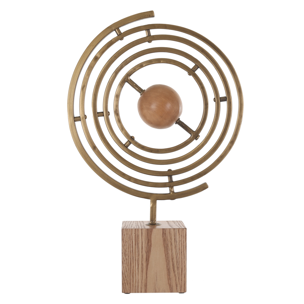GLOBO DECORATIVO MADEIRA (BEGE DOURADO) 28,5X10X44,5cm 17d