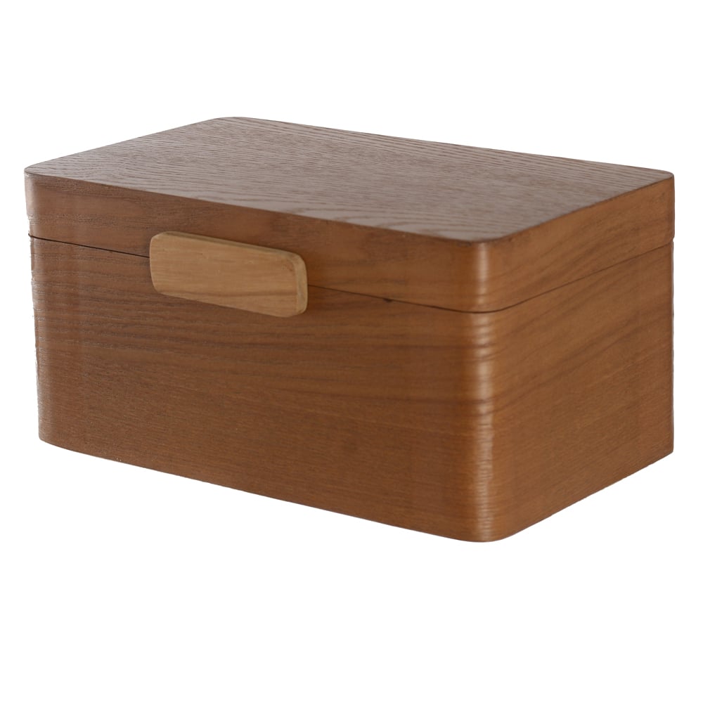 CAIXA DECORATIVA MADEIRA P (BEGE) 24X15X12cm
