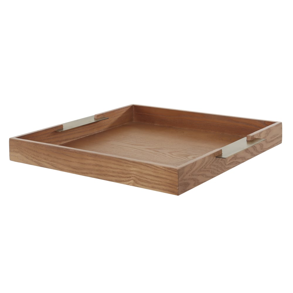 BANDEJA DECORATIVA MADEIRA COM ALCA G (BEGE) 4,8X44X40cm