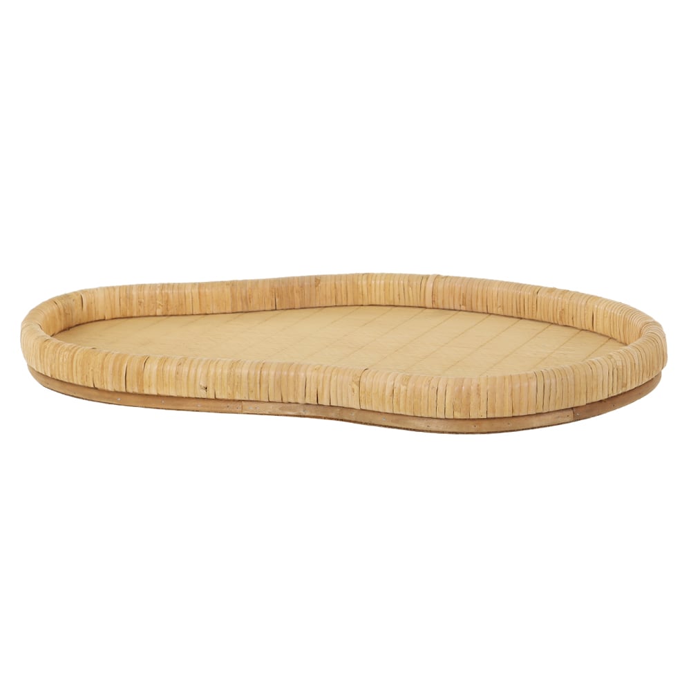 BANDEJA DECOR MADEIRA ORGANICA RATTAN P (BEGE) 3,5X52X29,5cm