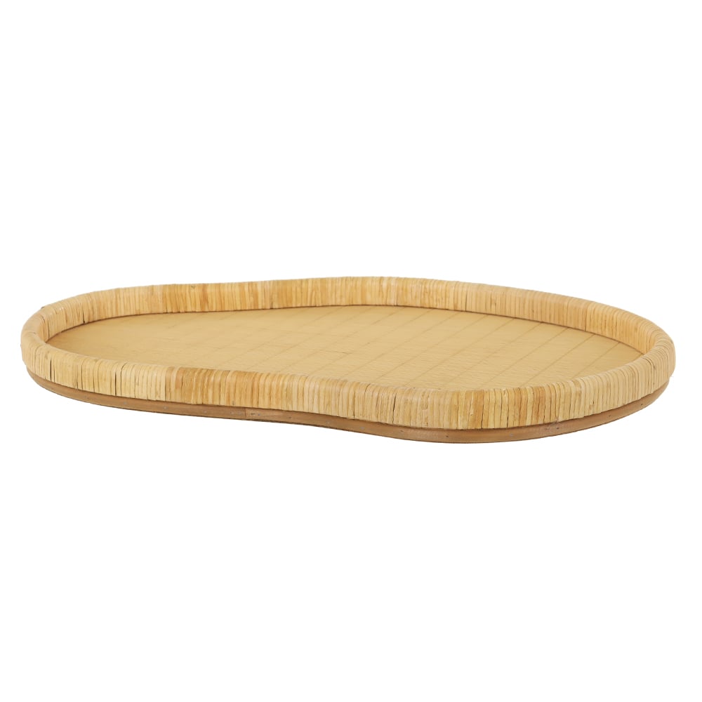 BANDEJA DECOR MADEIRA ORGANICA RATTAN G (BEGE) 3,5X59,5X36cm