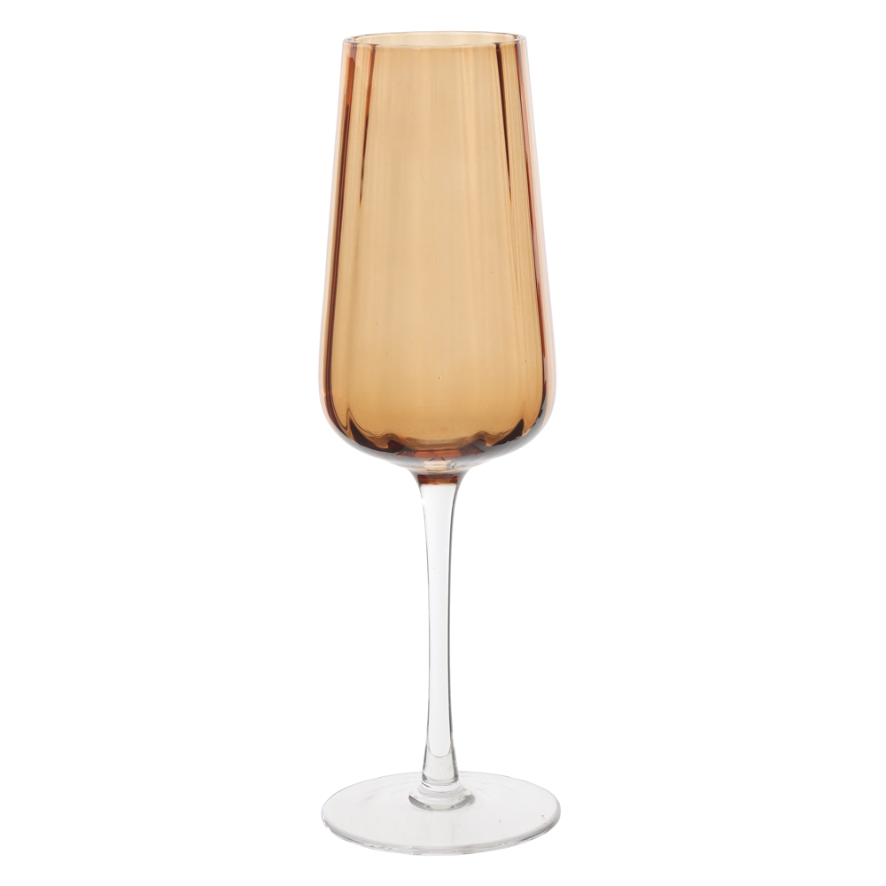 CJ TACAS CHAMPANHE 300ml 23,4X7cm C/6 PCS LUMUS (AMBAR)