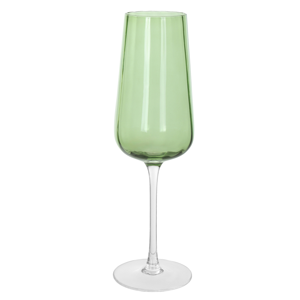 CJ TACAS CHAMPANHE 300ml 23,4X7cm C/6 PCS LUMUS (VERDE)