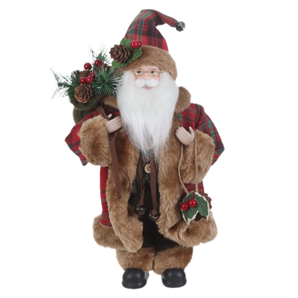 PAPAI NOEL NATAL EM PE (VERMELHO VERDE) 30cm