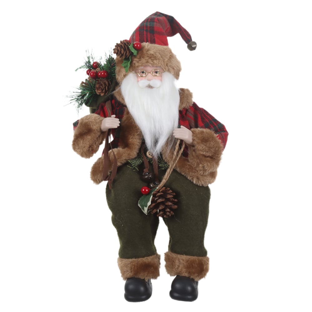 PAPAI NOEL NATAL SENTADO. (VERMELHO VERDE) 30cm