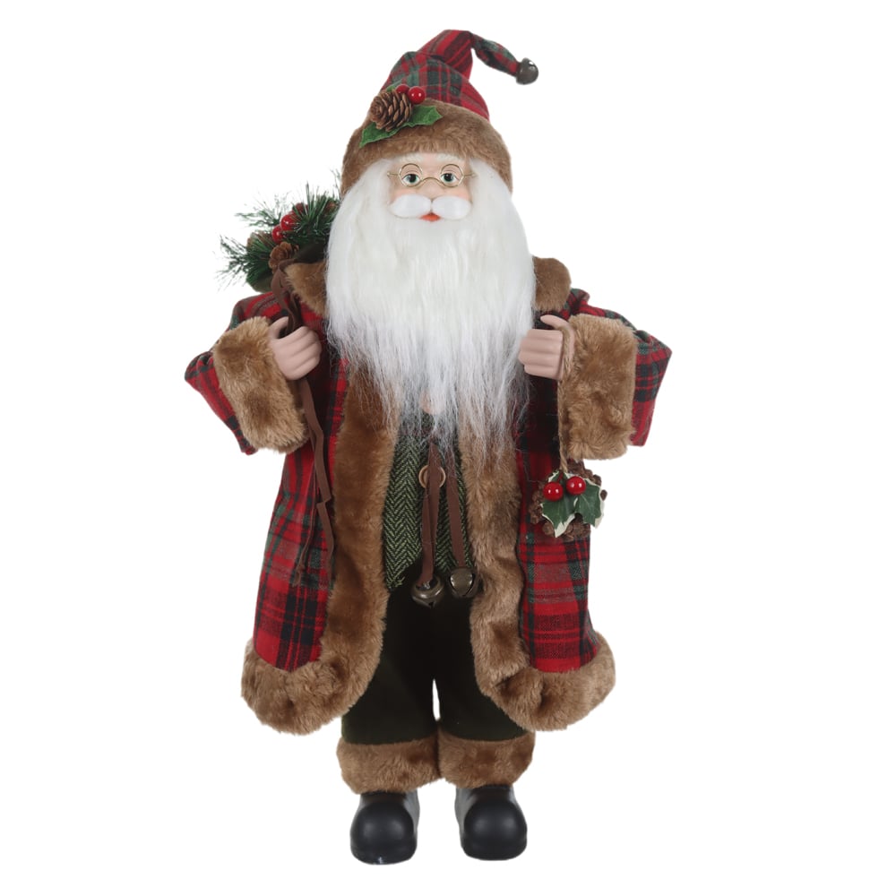 PAPAI NOEL NATAL EM PE (VERMELHO VERDE) 45cm