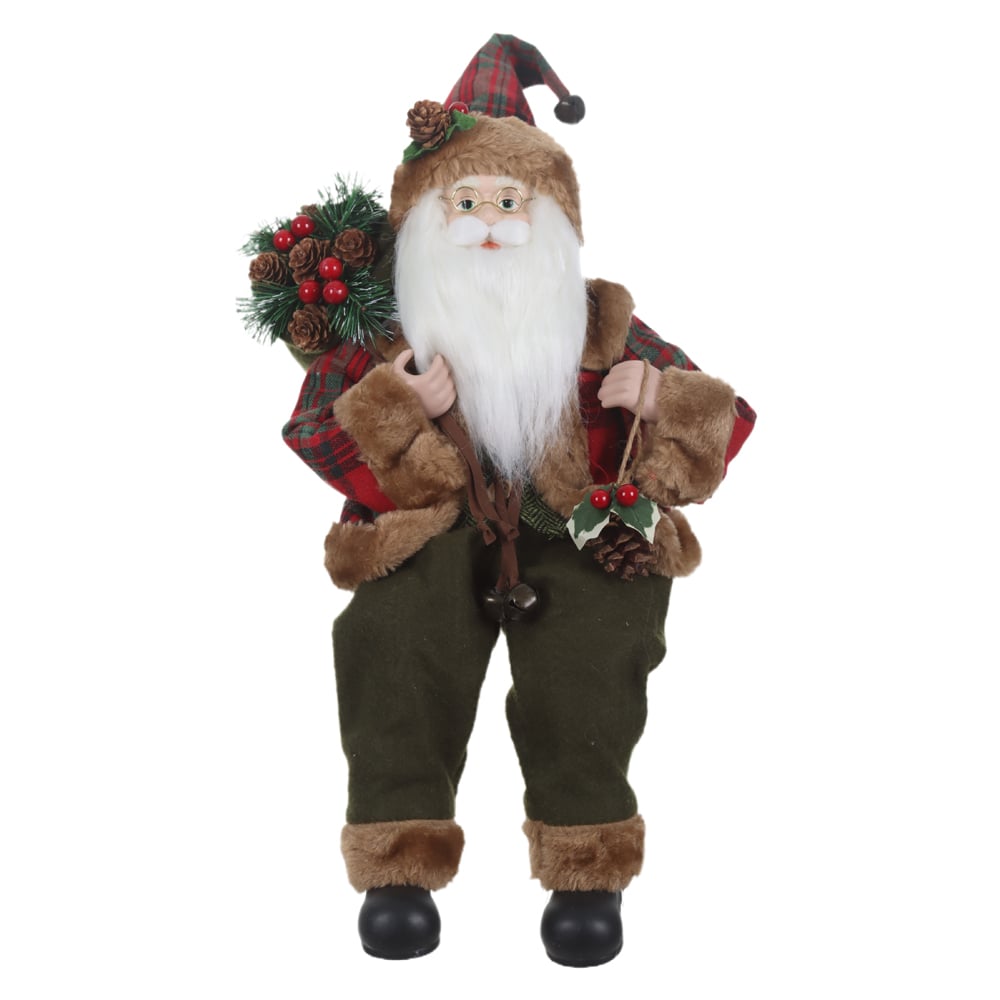 PAPAI NOEL NATAL SENTADO. (VERMELHO VERDE) 45cm