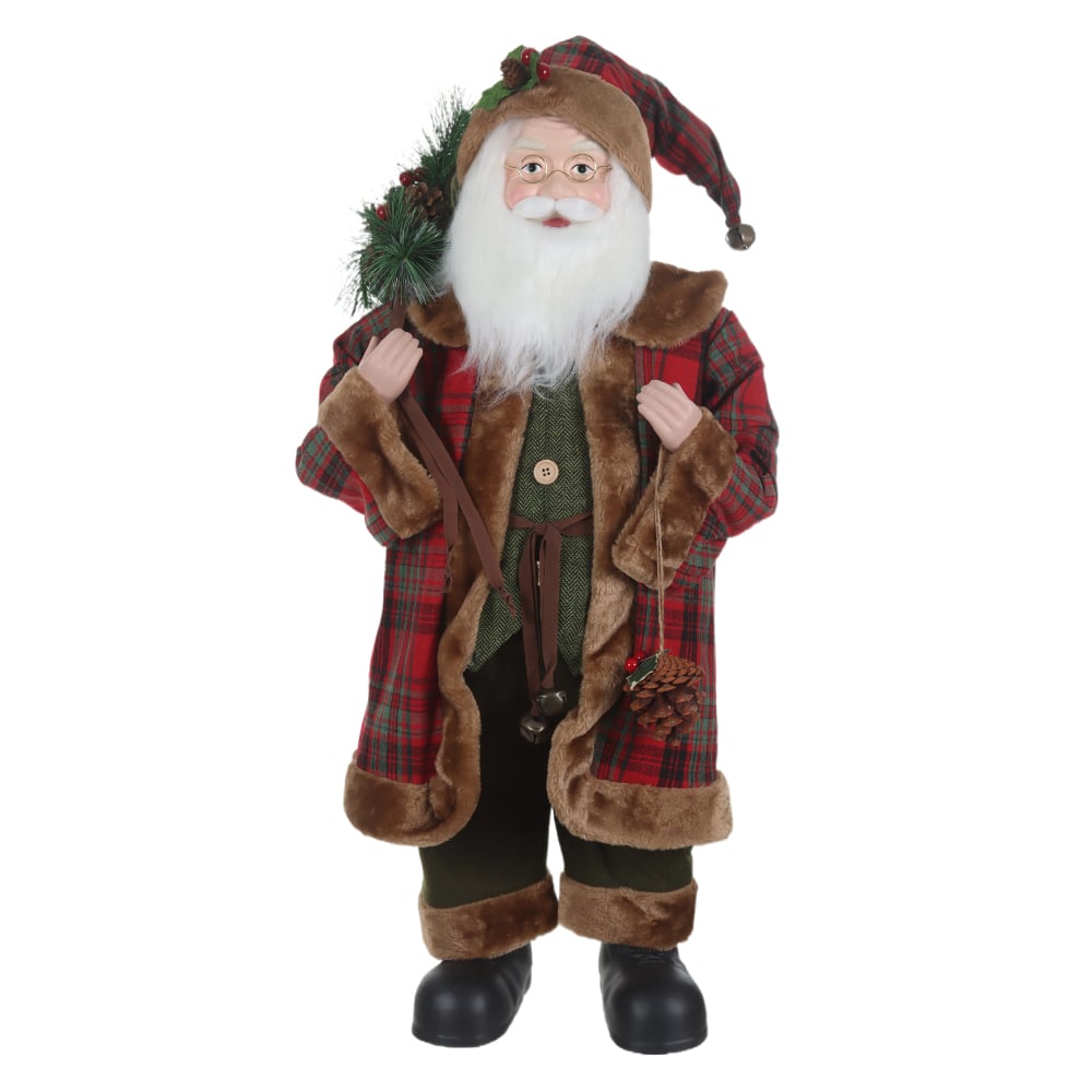 PAPAI NOEL NATAL EM PE (VERMELHO VERDE) 80cm