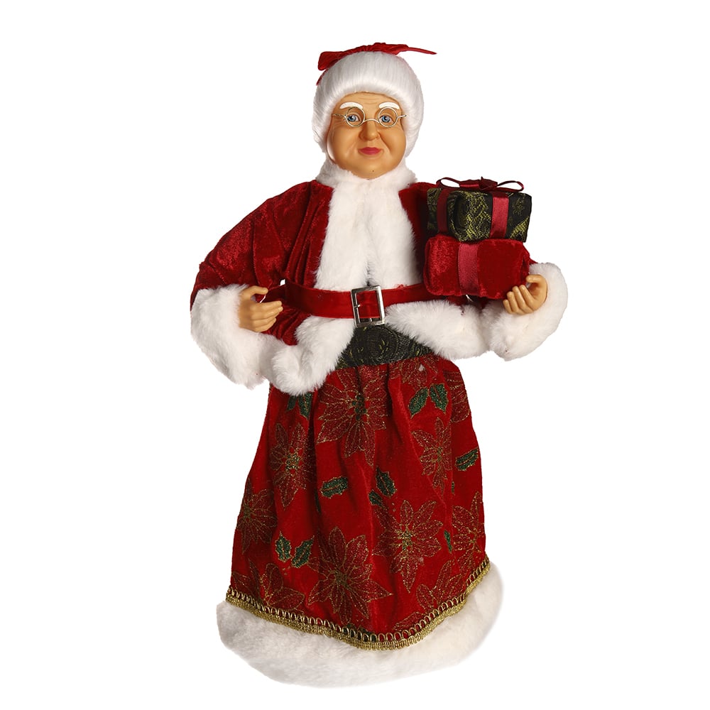 MAMAE NOEL NATAL CLASSICA EM PE (VERMELHO VERDE) 45cm
