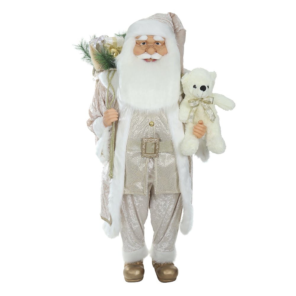 PAPAI NOEL NATAL EM PE (CHAMPANHE DOURADO) 1,8m