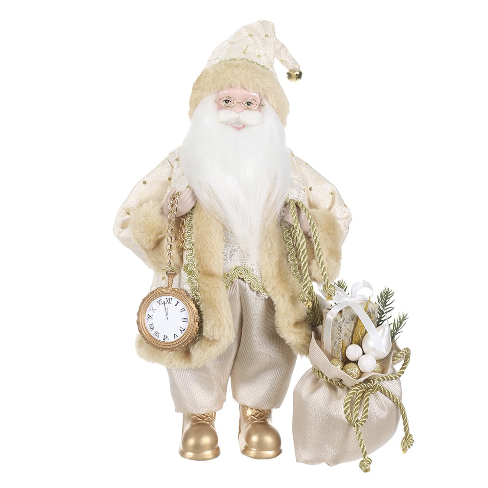 PAPAI NOEL NATAL EM PE (CHAMPANHE DOURADO) 30cm