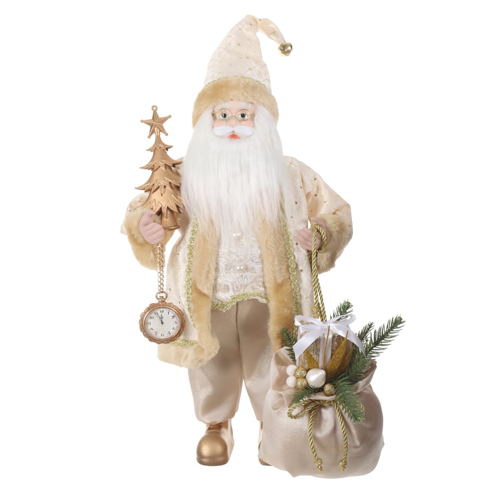 PAPAI NOEL NATAL EM PE (CHAMPANHE DOURADO) 45cm