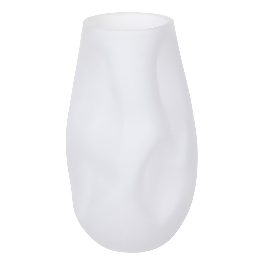 VASO DECORATIVO VIDRO ORGANICO (TRANSPARENTE FOSCO) 28cm 15d