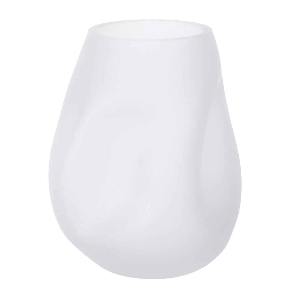 VASO DECORATIVO VIDRO ORGANICO (TRANSPARENTE FOSCO) 18cm 13d