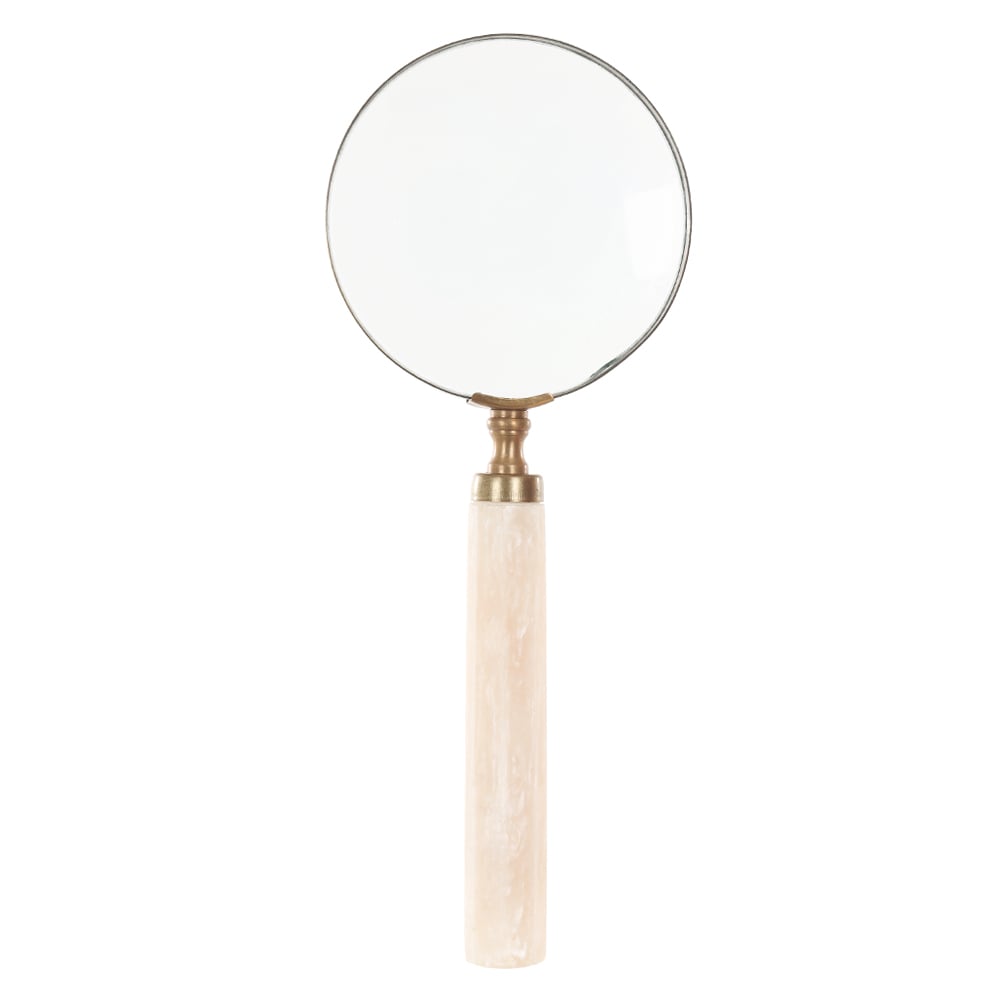 LUPA DECORATIVA POLIRESINA VIDRO (OFF WHITE) 25,75X2,25cm 10d