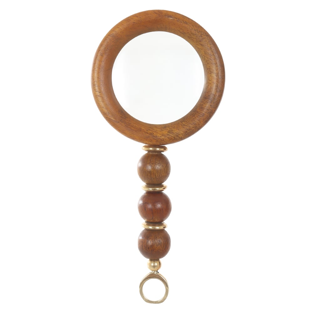 LUPA DECORATIVA MADEIRA VIDRO (BEGE) 21X2cm 9,25d