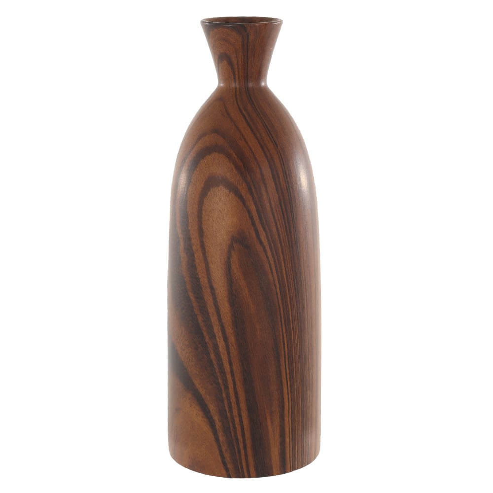 VASO DECOR CERAMICA EFEITO AMADEIRADO (MARROM) 30,3cm 10,5d