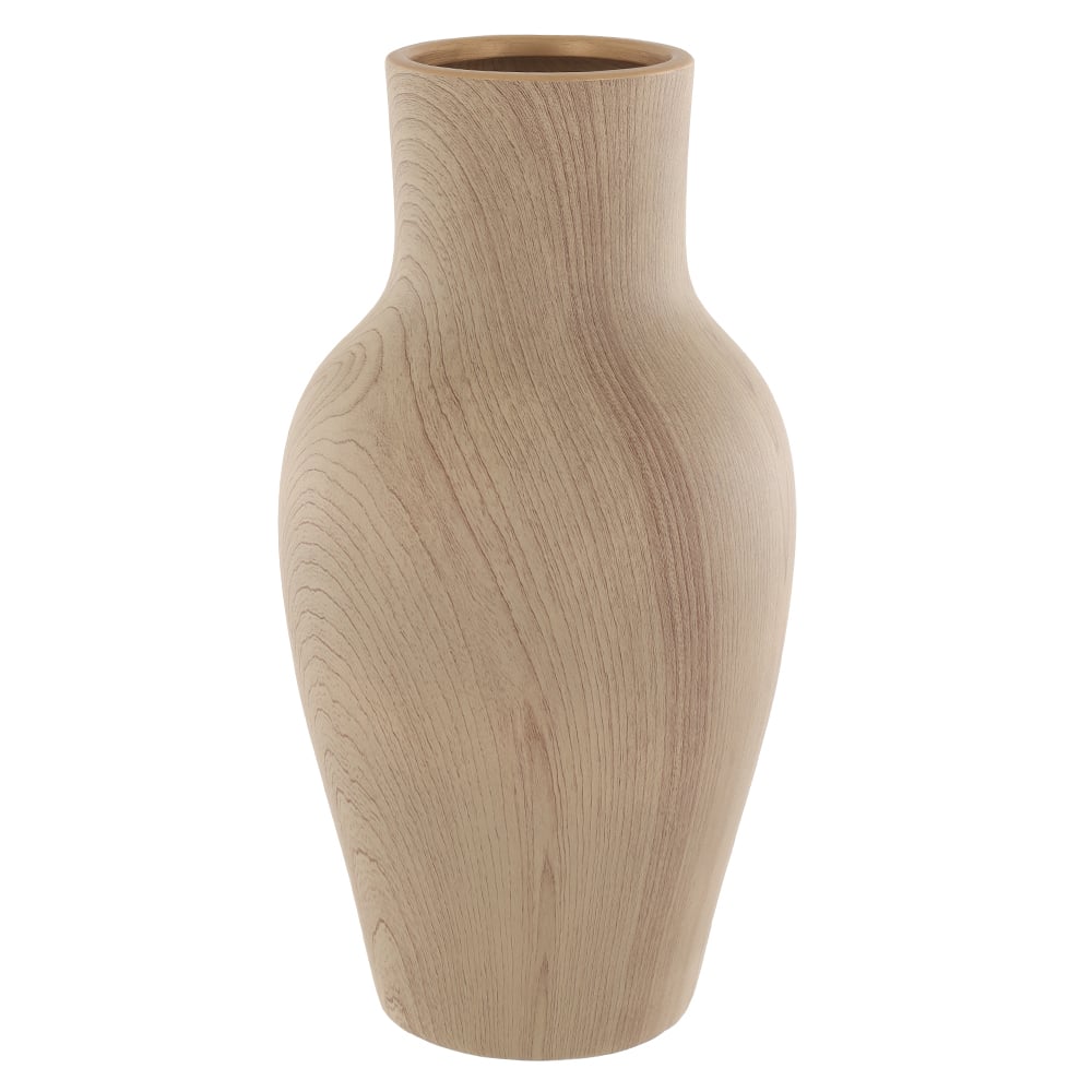 VASO DECOR CERAMICA EFEITO AMADEIRADO (BEGE DOURADO) 30,5cm 16,2d