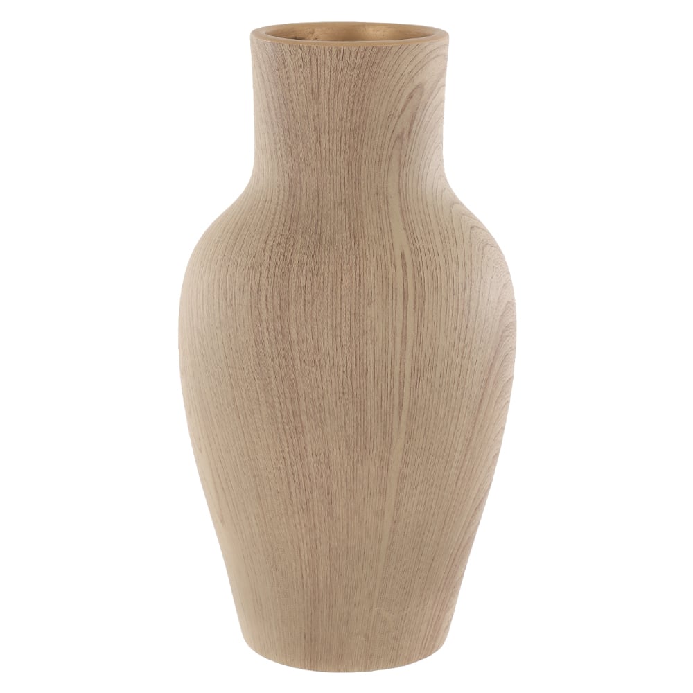 VASO DECOR CERAMICA EFEITO AMADEIRADO (BEGE DOURADO) 25,2cm 13,8d