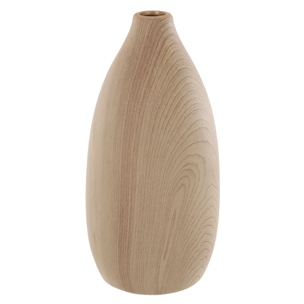 VASO DECOR CERAMICA EFEITO AMADEIRADO (BEGE DOURADO) 26cm 13d