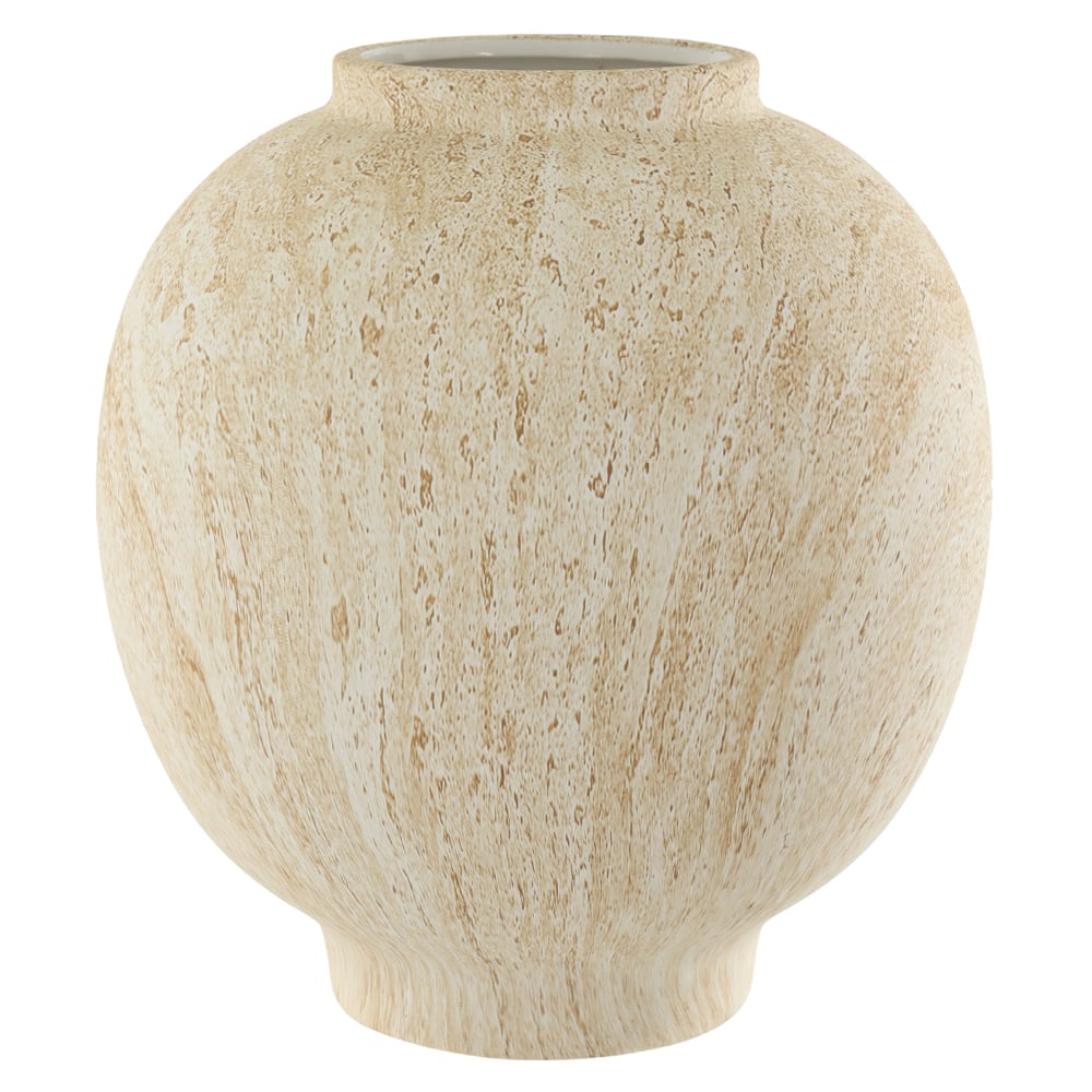 VASO DECOR CERAMICA EFEITO MARMORIZADO (BEGE) 25cm 23,2d